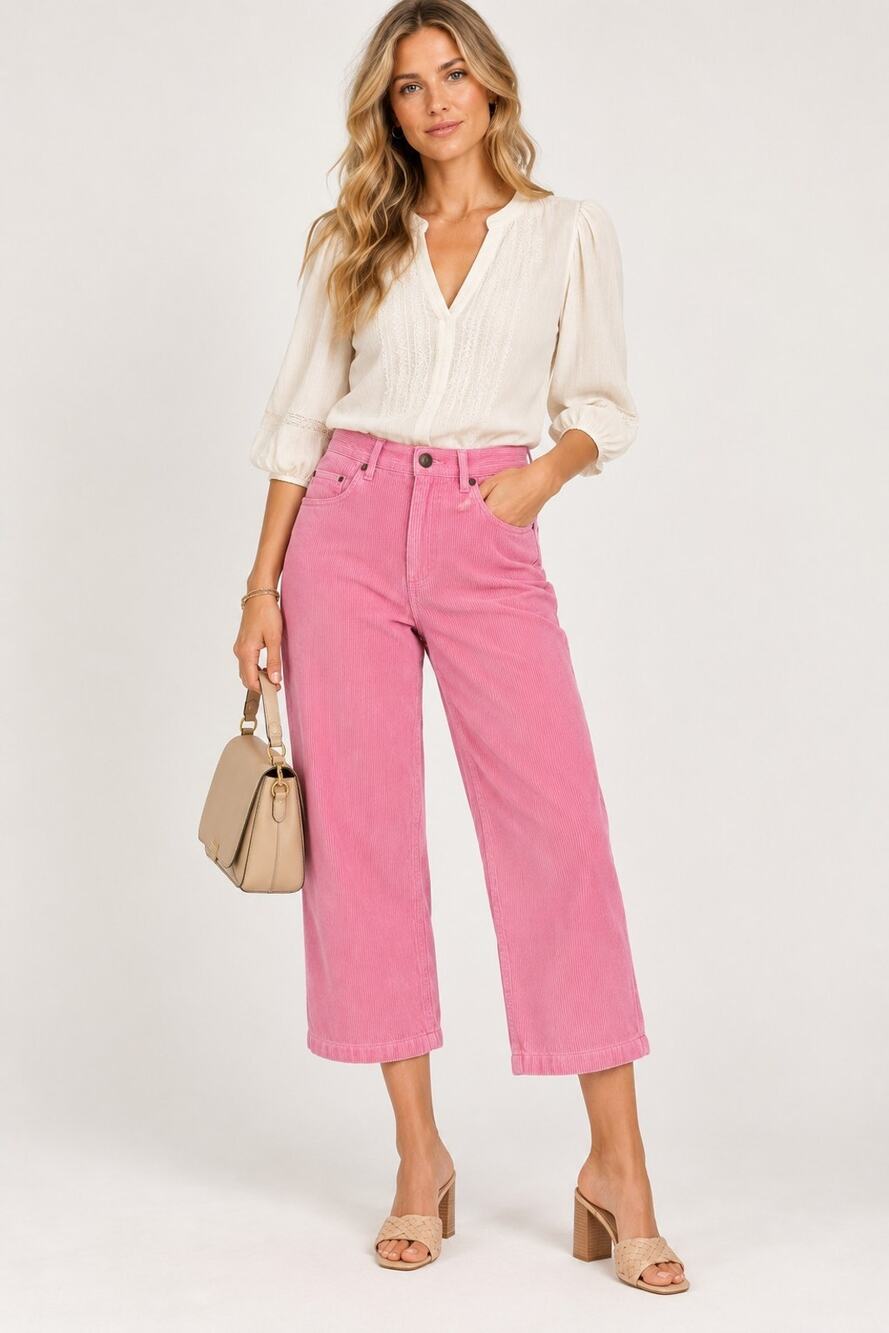 Frances Valentine Jane Pink Corduroy Pants US 2